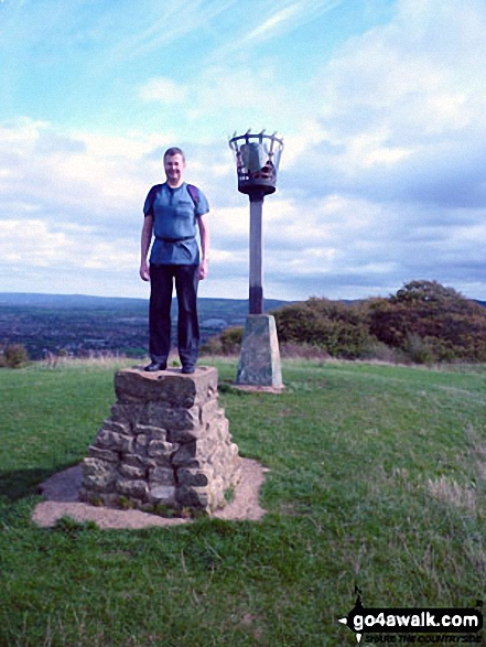 Hubby by the Golden Jubilee beacon at the top of Robins Wood Hill, Robinswood Hill Country Park First visit, fantastic views!!