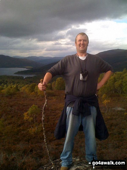 My husband at the top of Cnoc Dubh (nr Strathpeffer) 