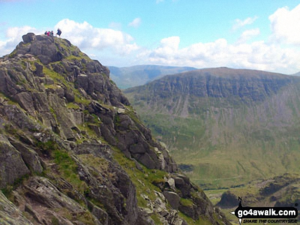 Looking back east along Striding Edge toward St Sunday Crag