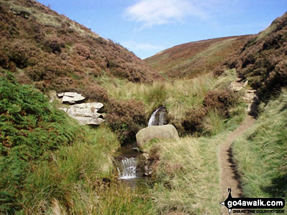 Walk d186 Kinder Scout and Kinder Downfall from Bowden Bridge, Hayfield - William Clough