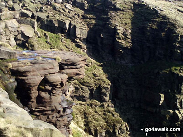 Walk d135 Kinder Downfall from Birchin Clough - Kinder Downfall