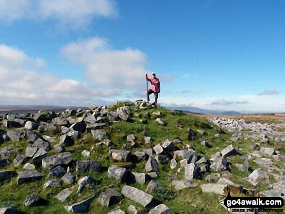 My partner, Dave, doing his Shackleton impression on Mynydd Llangatwg We were so lucky with the weather!