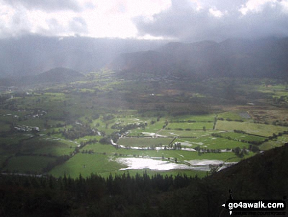 Walk c447 The Skiddaw Massif from Millbeck, nr Keswick - Braithwaite from Dodd (Skiddaw)