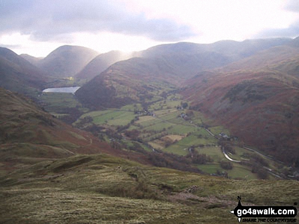 Walk c249 The Knott and Angletarn Pikes from Patterdale - Brothers Water and Patterdale from Boredale Hause