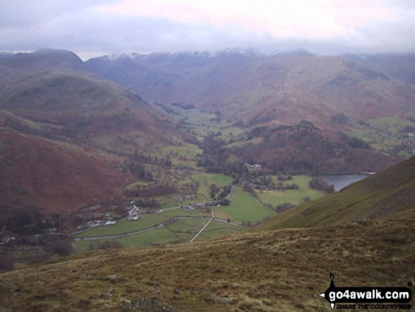 Walk c249 The Knott and Angletarn Pikes from Patterdale - Patterdale and Ullswater from Boredale Hause