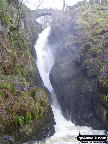 Walk c352 Gowbarrow Fell (Airy Crag) from Aira Force - Aira Force near Glenridding and Ullswater