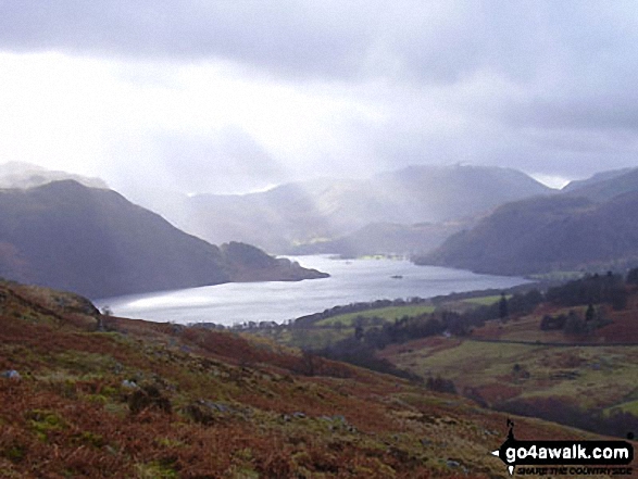 Walk c352 Gowbarrow Fell (Airy Crag) from Aira Force - Ullswater and Patterdale from Green Hill (Gowbarrow Fell)