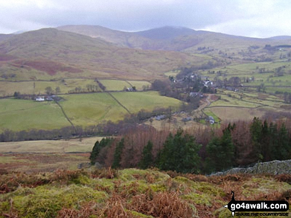 Watson's Dodd, Great Dodd and Clough Head and Dockray from Gowbarrow Fell (Airy Crag) 