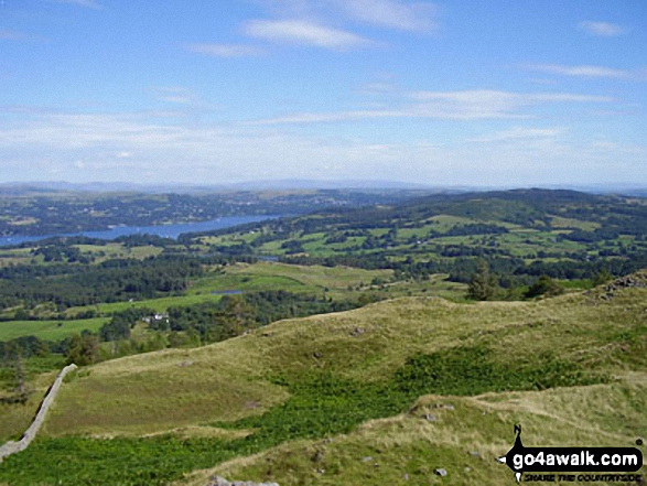 Southern Lake Windermere from Black Fell (Black Crag)