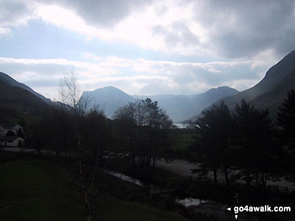 Fleetwith Pike and Hay Stacks (Haystacks) from the campsite near Buttermere village