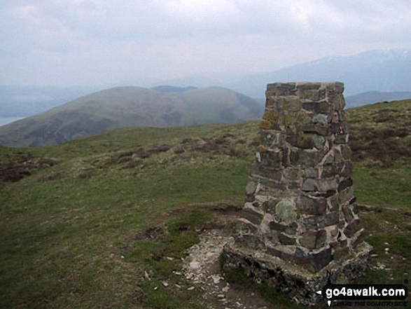 Walk c346 Ling Fell (Wythop) from Brumstone Bridge - Ling Fell (Wythop) summit trig point