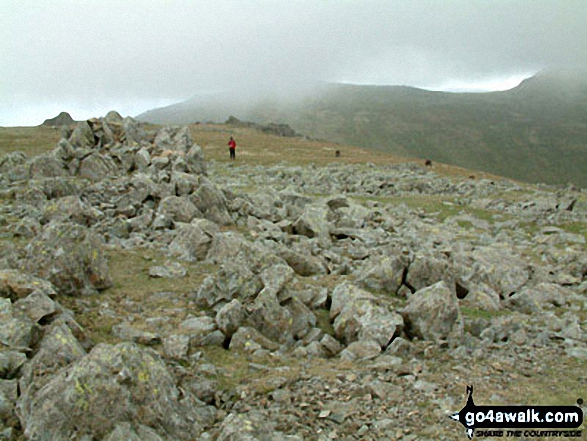 Walk c179 The Seathwaite Round from Seathwaite, Duddon Valley - Great Carrs from Grey Friar