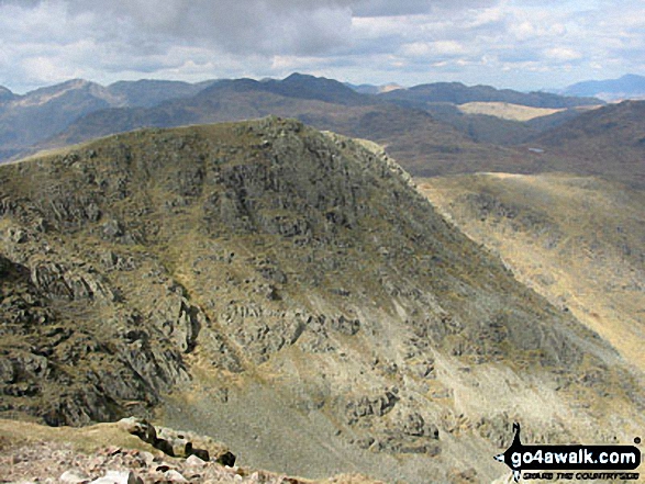 Walk c179 The Seathwaite Round from Seathwaite, Duddon Valley - Great Carrs from Swirl How