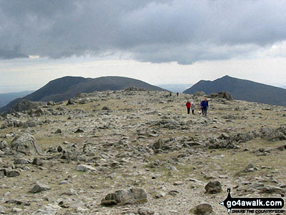 Walk c123 The Old Man of Coniston and Swirl How from Walna Scar Road, Coniston - The Old Man of Coniston, Brim Fell and Dow Crag from Swirl How