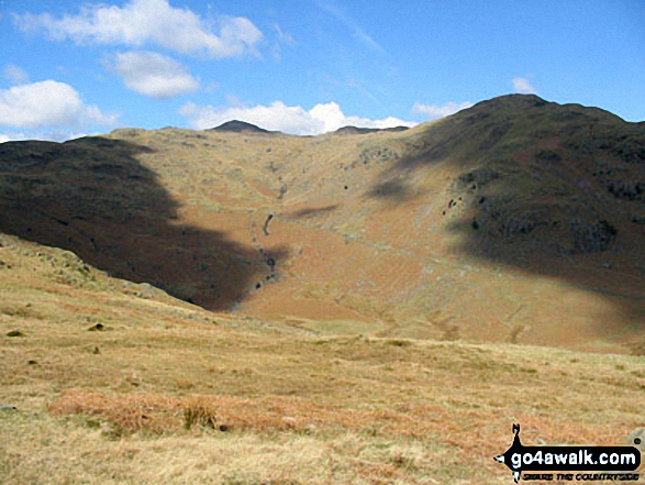 Pike of Blisco (Pike o' Blisco) and the Wrynose Pass from Wet Side Edge