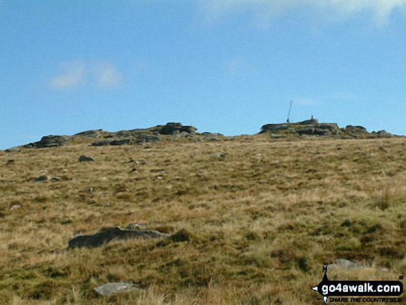 Walk de139 Yes Tor, High Willhays and Black Tor from Meldon Reservoir - High Willhays Summit