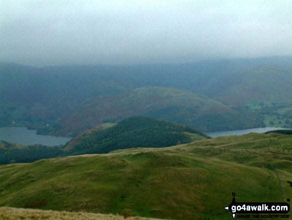 Walk c309 Great Mell Fell, Little Mell Fell and Gowbarrow Fell - Ullswater and Hallin Fell from Little Mell Fell