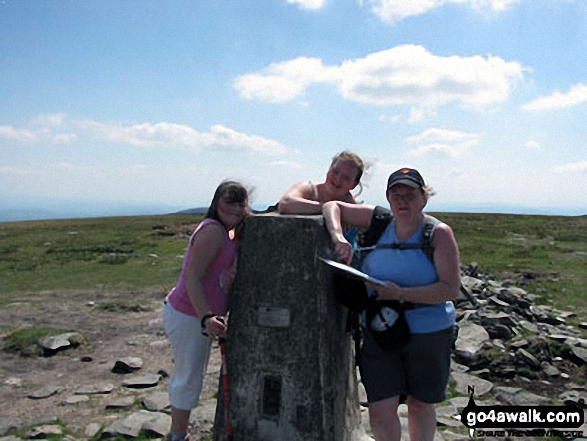 Walk c128 The Hayswater Round from Hartsop - My wife Terry and two youngest daughters Emily & Elizabeth on their 1st Wainwright (High Street) taken on a Bank Holiday Sunday a couple of years ago