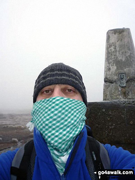 Walk n101 The Cheviot from Harthope Burn Valley - The weather was not at its best on The Cheviot