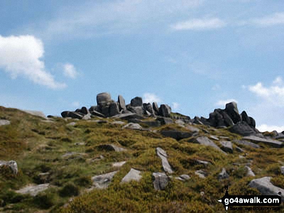 Walk de117 Steeperton Tor from Belstone - Belstone Tor summit clitter