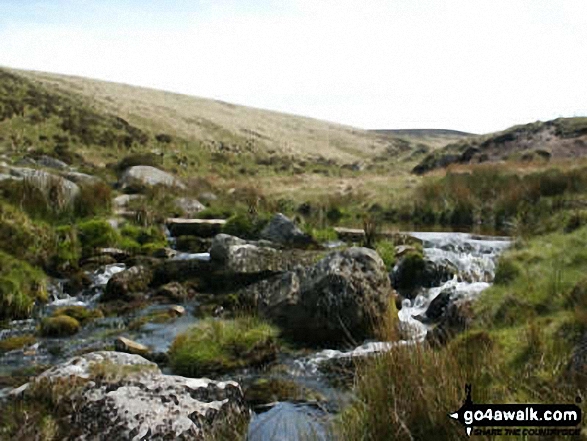 Walk de117 Steeperton Tor from Belstone - River Taw at Steeperton Gorge