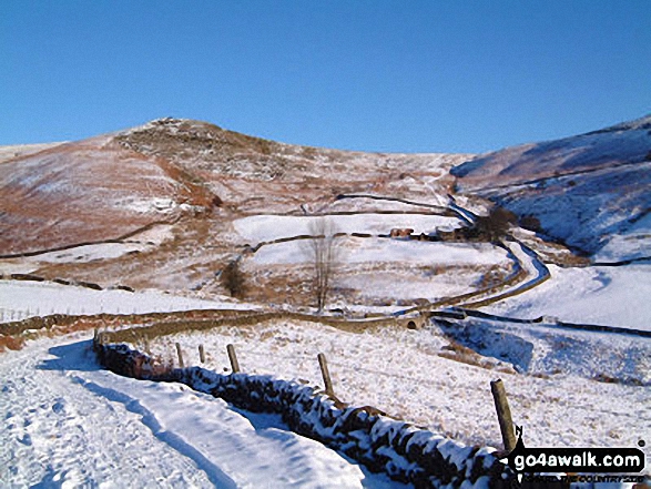 Burbage Edge from Goyt's Moss in the snow 