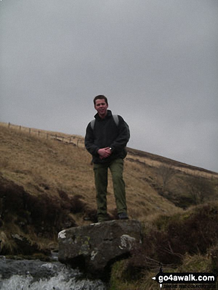 Walk po136 Corn Du and Pen y Fan from Nant Cwm Llwch near Brecon - Me on Pen y Fan