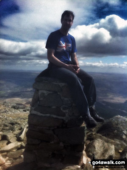 A great day on Carnedd Moel Siabod My son Tom enjoying a great view of Snowdon from the trig on [Carnedd Moel] Siabod on a beautiful clear sunny day