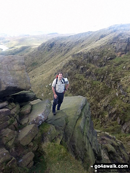 Walk d170 Kinder Downfall and Kinder Low from Bowden Bridge, Hayfield - At Kinder Downfall