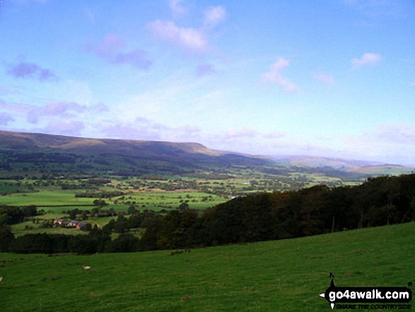 Chipping with Parlick and Paddy's Pole (Fair Snape Fell) beyond from Jeffrey Hill 