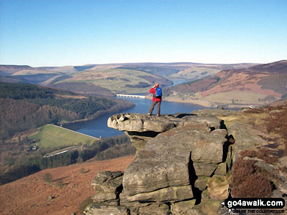 Ladybower Reservoir from Bamford Edge 