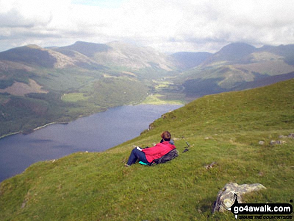 Starling Dodd (left), Red Pike (Buttermere), High Stile and Pillar (right) and Ennerdale Water from the summit of Crag Fell 