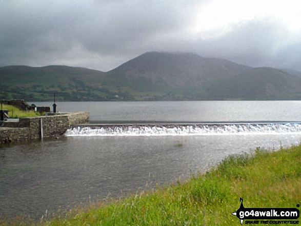 Walk c267 Haycock, Iron Crag, Lank Rigg and Grike from Ennerdale Water - Great Borne and Starling Dodd beyond Ennerdale from Ennerdale Weir