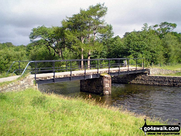 Walk c250 A Circuit of Ennerdale Water - Bridge over The River Ehen at Ennerdale Weir