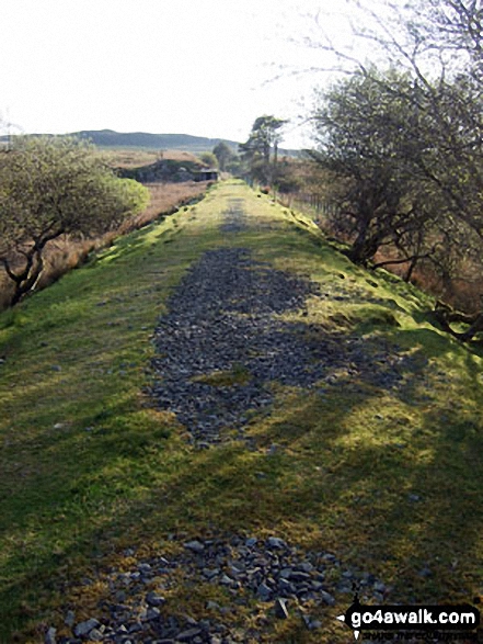 Former railway line near Dol Benlas