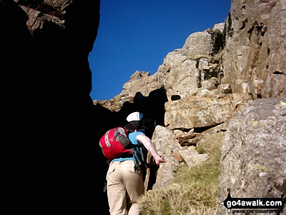 Walk c194 Scafell Pike from The Old Dungeon Ghyll, Great Langdale - Climbing Scafell Pike