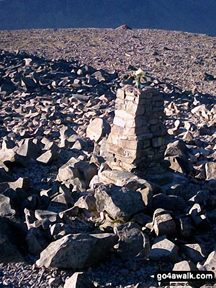 Walk c416 Scafell Pike from The Old Dungeon Ghyll, Great Langdale - Scafell Pike summit