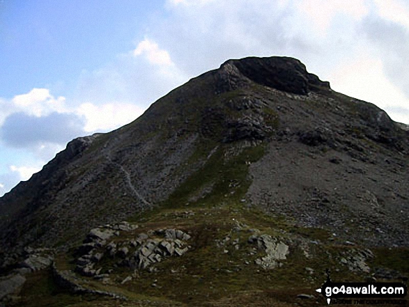 Walk gw200 Moel-yr-hydd, Moelwyn Mawr and Moelwyn Bach from Tanygrisiau - Moelwyn Bach from Bwlch Stwlan