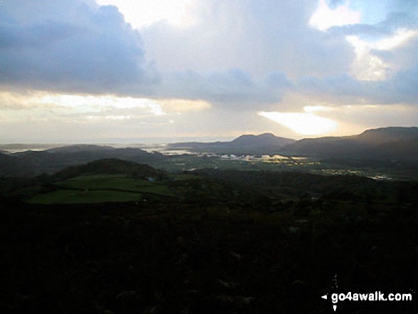 Walk gw200 Moel-yr-hydd, Moelwyn Mawr and Moelwyn Bach from Tanygrisiau - Sunset from Moelwyn Bach