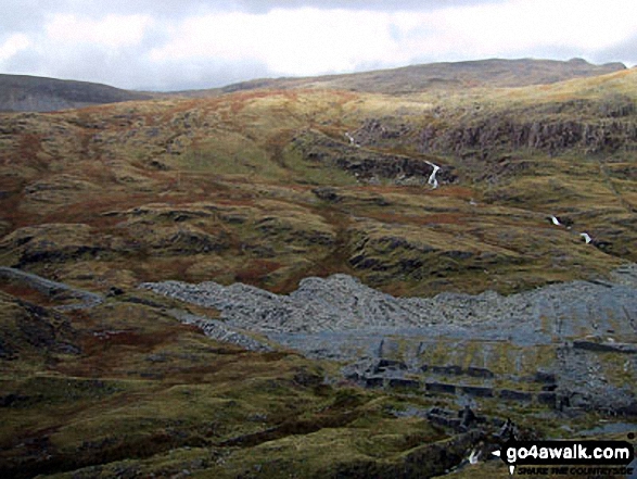 Walk gw261 Rhosydd Quarry from Croseor - Croesor Quarry from Rhosydd Quarry