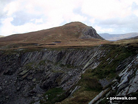 Walk gw200 Moel-yr-hydd, Moelwyn Mawr and Moelwyn Bach from Tanygrisiau - Moel-yr-hydd from Rhosydd Quarry