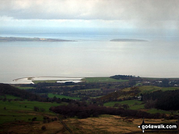 Walk cw172 Tal y Fan, Foel-ganol and Yr Orsedd from Bwlch y Ddeufaen - Conwy Bay from the summit of Foel Dduarth