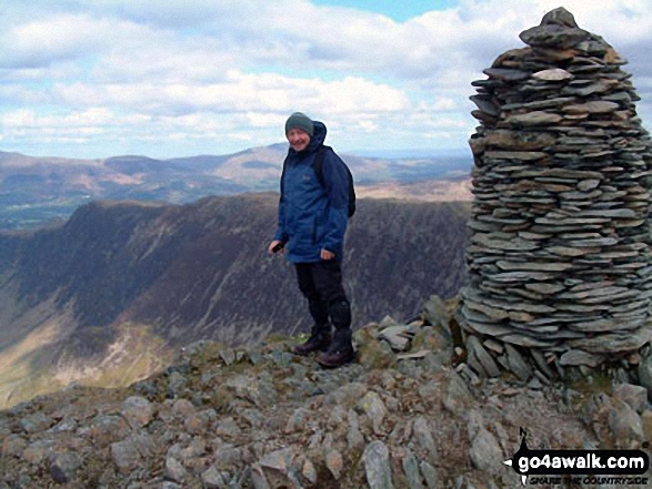 Walk c100 The Newlands Horseshoe from Hawes End - Brian on Dale Head (Newlands)