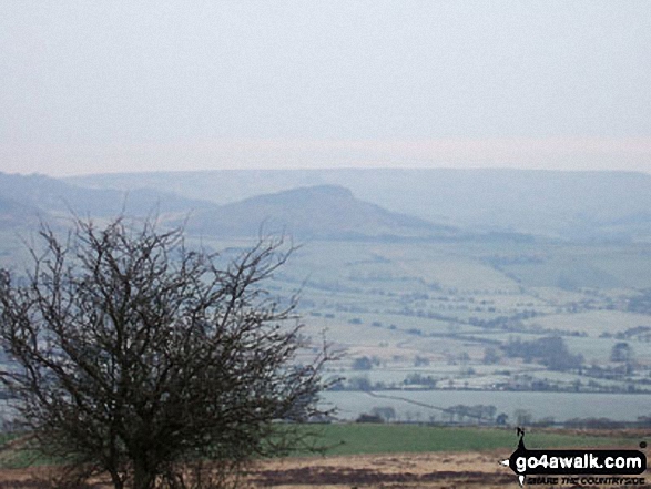 Walk s249 Gun (Staffordshire) from Rudyard Reservoir - The Roaches and Hen Cloud from Gun (Staffordshire)