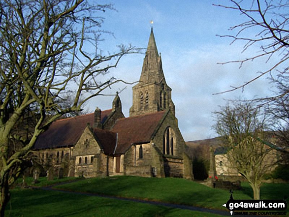 Walk d216 The Vale of Edale from Edale - Edale Church