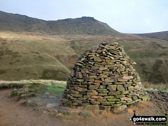 Large cairn at the top of Jacob's Ladder (Edale) on The Pennine Way 