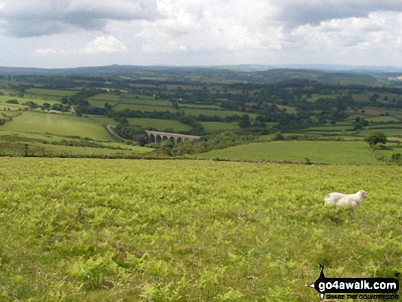 Walk de145 Kitty Tor and Sourton Tor from Sourton - Lydford Viaduct from Sourton Tors