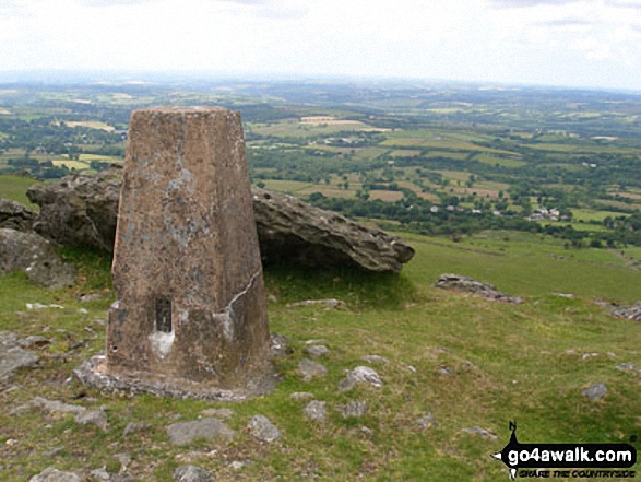 Walk de110 Great Links Tor and Kitty Tor from Sourton - Sourton Tors summit Trig Point