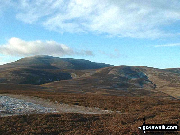 Walk n111 The Cheviot and Cold Law from Harthope Burn Valley - Broadhope Hill and The Cheviot from Cold Law