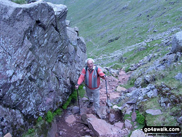 Walk c220 Helvellyn via Striding Edge from Glenridding - En-route to Rossett Pike from Great Langdale